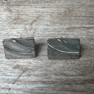 Jako Oldak Cufflinks Mens Sterling Silver Modernist Geometric Wave Poland 23g